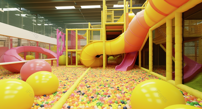 儿童节儿童室内休闲卡通设施泡泡游乐场摄影图,高清,摄影图,摄影图片,图片大全,摄影图免费下载